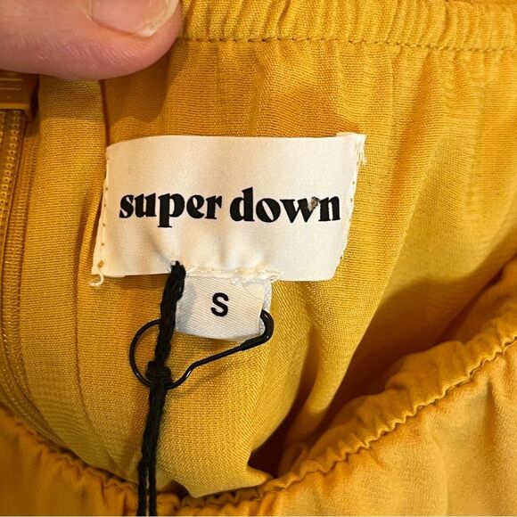 Superdown NWT! Jolene Ruffle Wrap Mini Dress in Marigold size Small - Picture 10 of 16